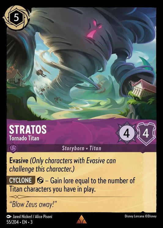 (055) Lorcana Into the Inklands Single: Stratos - Tornado Titan  Rare