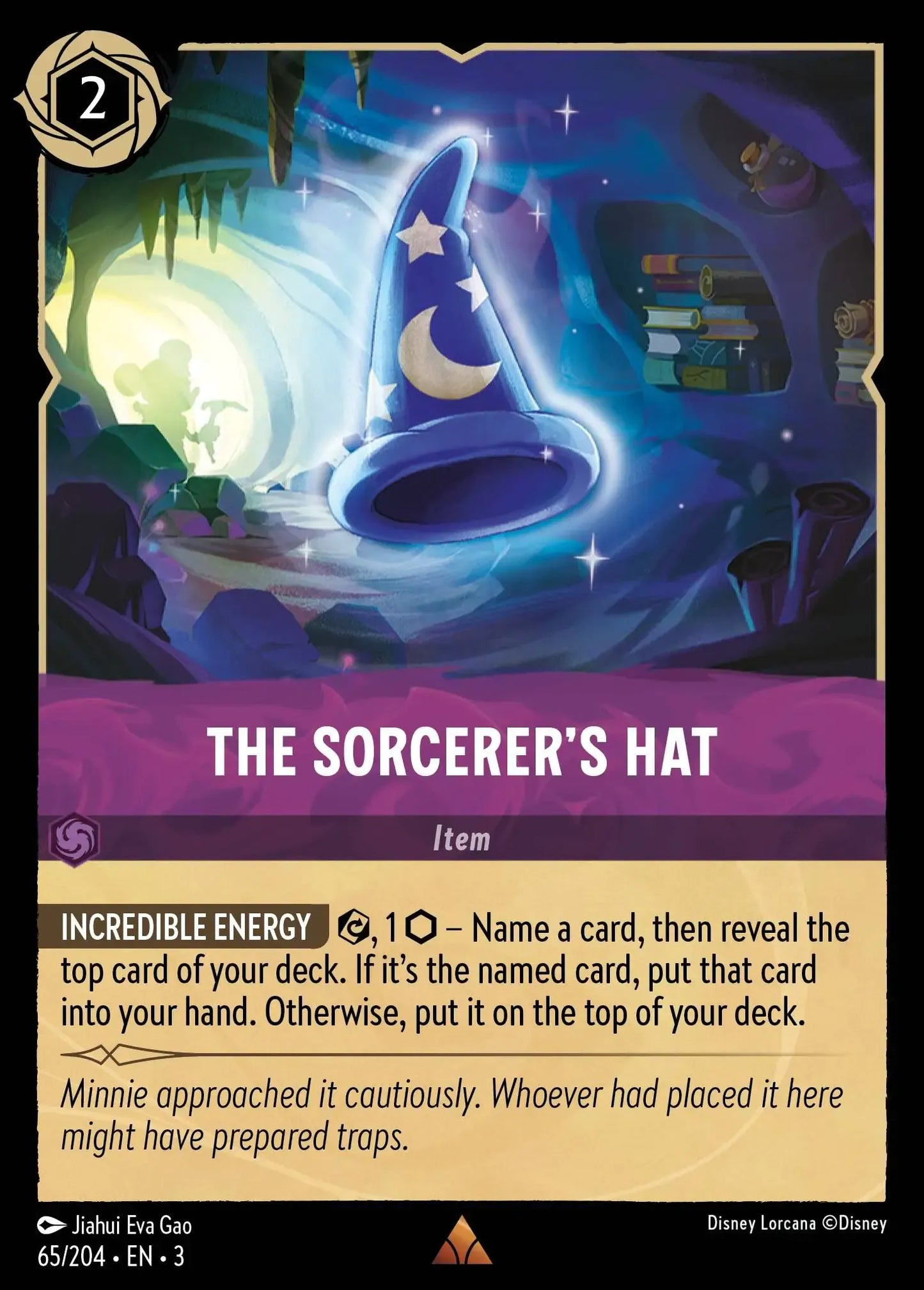 (065) Lorcana Into the Inklands Single: The Sorcerer's Hat (V.1)  Holo Rare