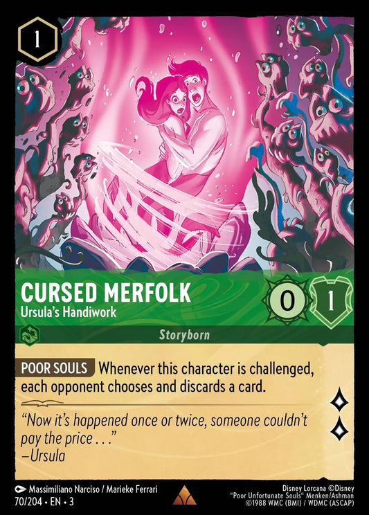 (070) Lorcana Into the Inklands Single: Cursed Merfolk - Ursula's Handiwork  Rare