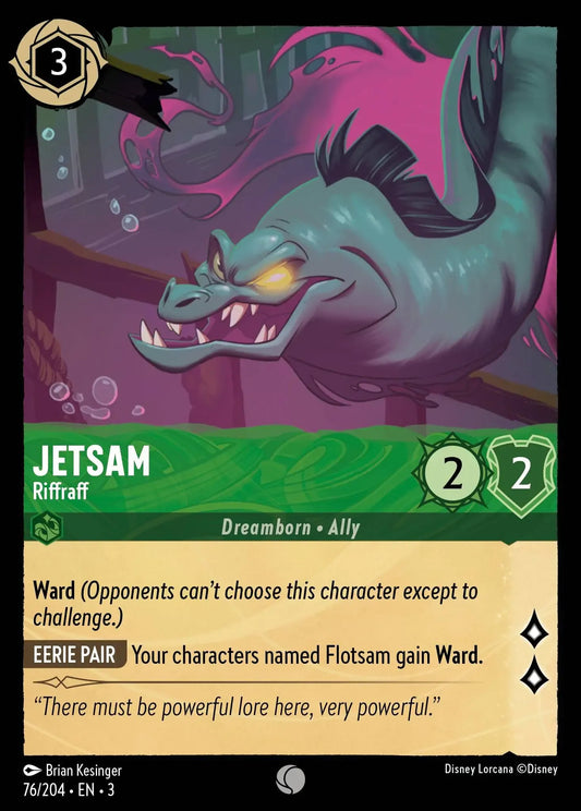 (076) Lorcana Into the Inklands Single: Jetsam - Riffraff  Holo Common