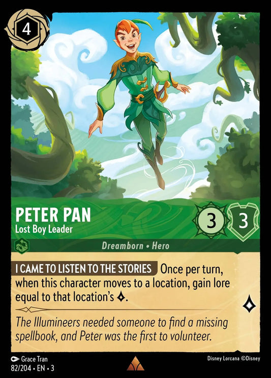 (082) Lorcana Into the Inklands Single: Peter Pan - Lost Boy Leader  Rare