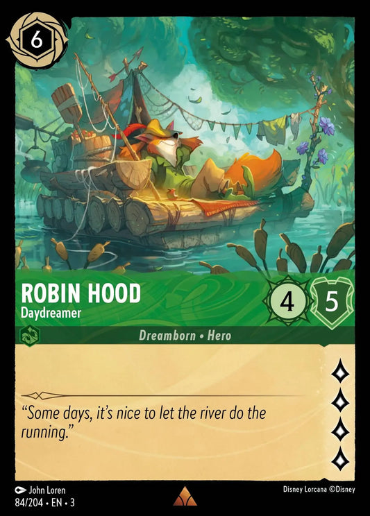 (084) Lorcana Into the Inklands Single: Robin Hood - Daydreamer  Holo Rare