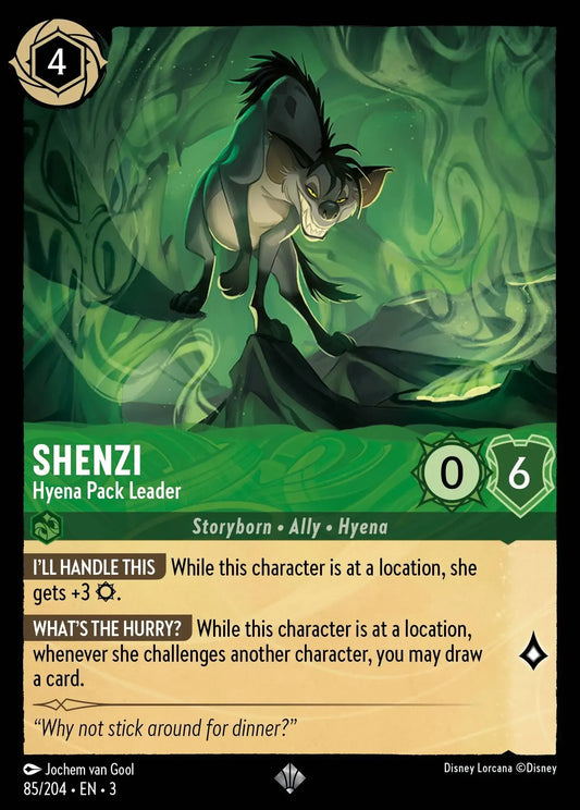 (085) Lorcana Into the Inklands Single: Shenzi - Hyena Pack Leader  Holo Super Rare