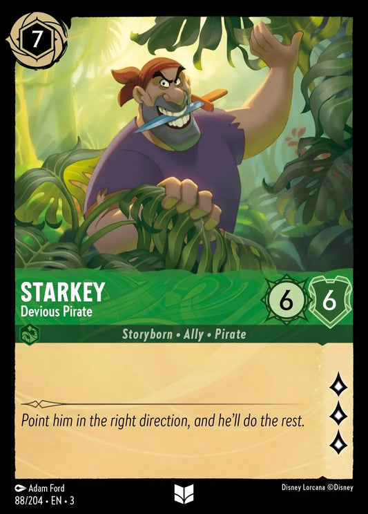 (088) Lorcana Into the Inklands Single: Starkey - Devious Pirate  Uncommon