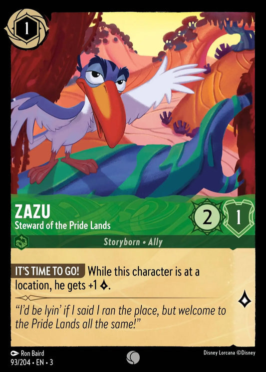 (093) Lorcana Into the Inklands Single: Zazu - Steward of the Pride Lands  Common