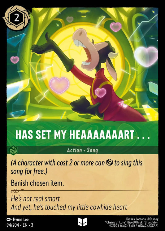 (094) Lorcana Into the Inklands Single: Has Set My Heaaaaaaart…  Holo Uncommon