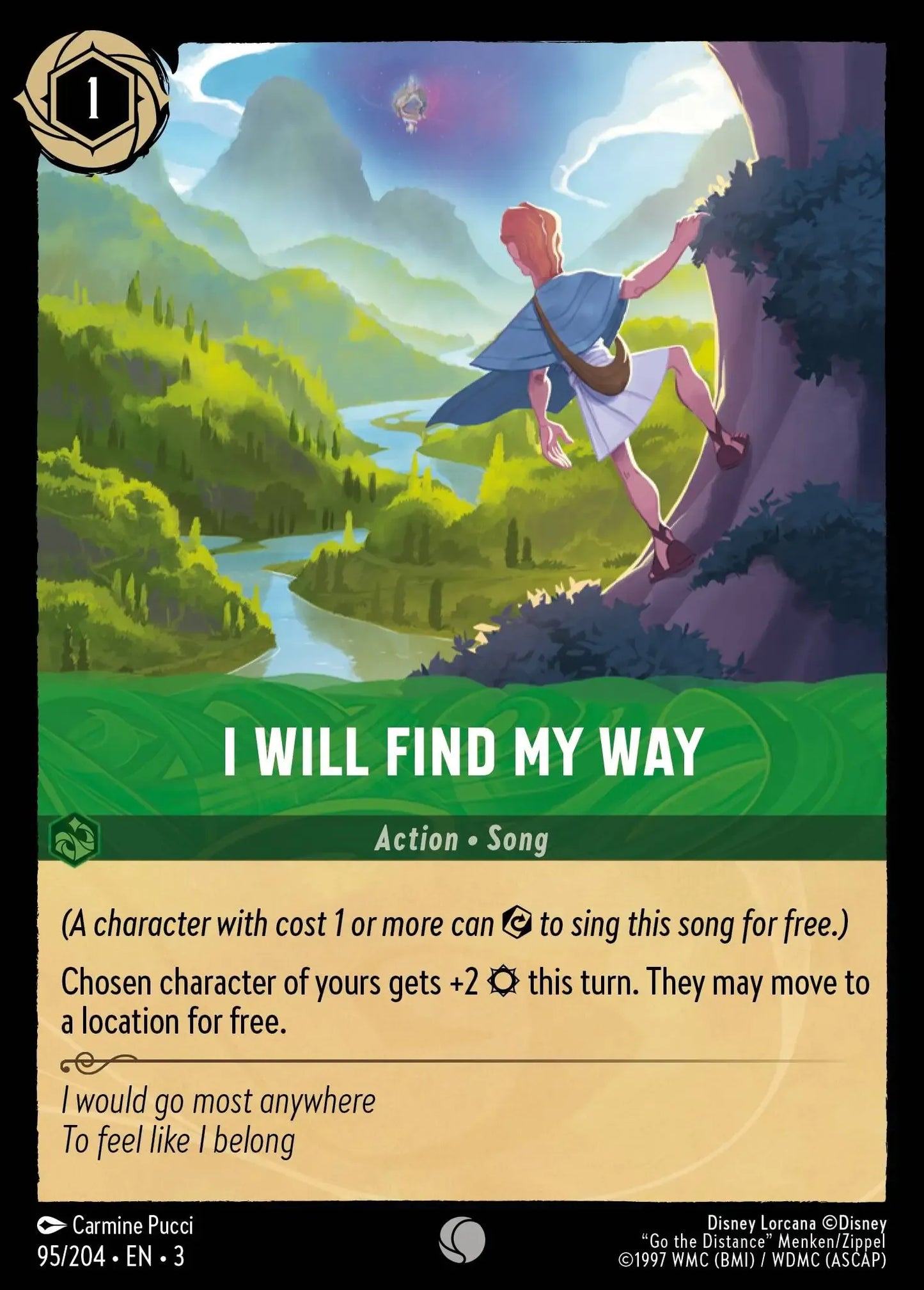 (095) Lorcana Into the Inklands Single: I Will Find My Way  Common