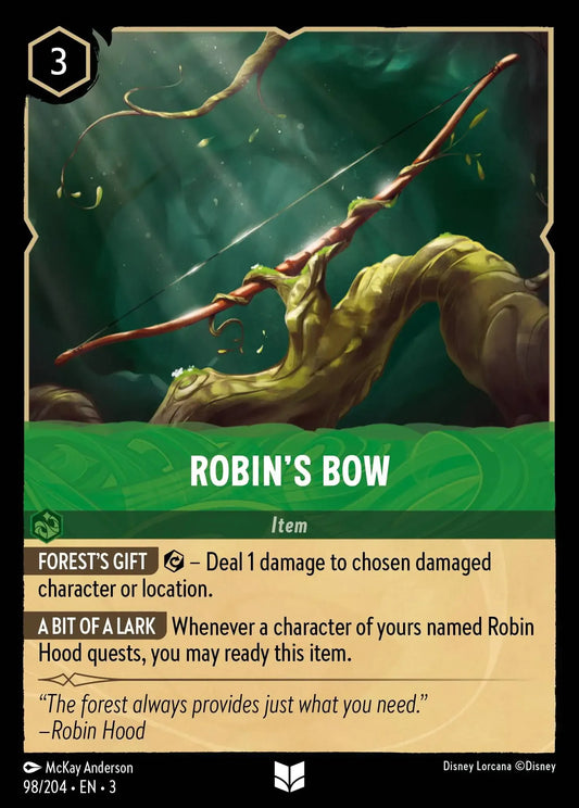 (098) Lorcana Into the Inklands Single: Robin's Bow  Uncommon