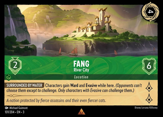 (101) Lorcana Into the Inklands Single: Fang - River City  Holo Rare