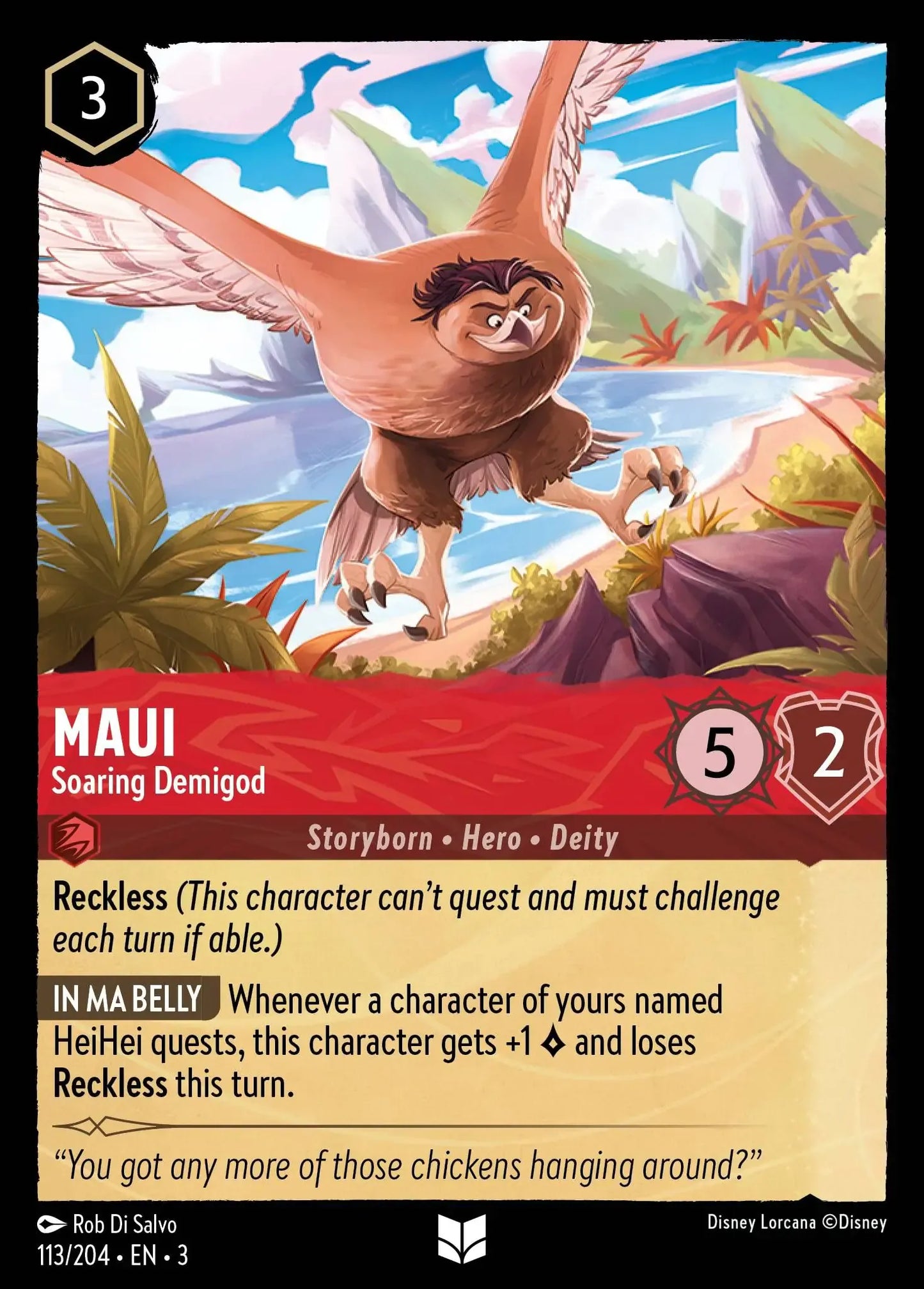 (113) Lorcana Into the Inklands Single: Maui - Soaring Demigod  Uncommon