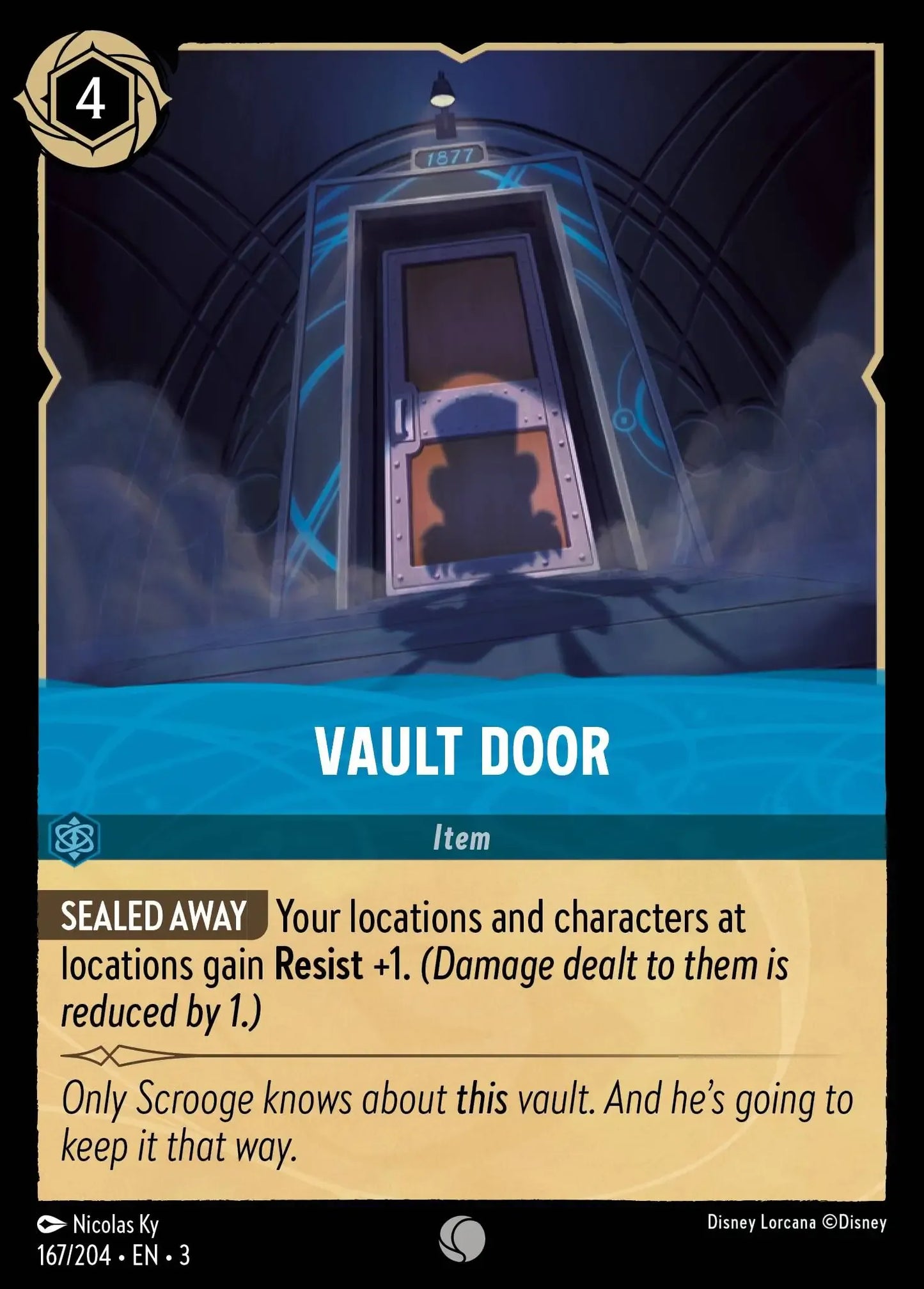 (167) Lorcana Into the Inklands Single: Vault Door  Holo Common