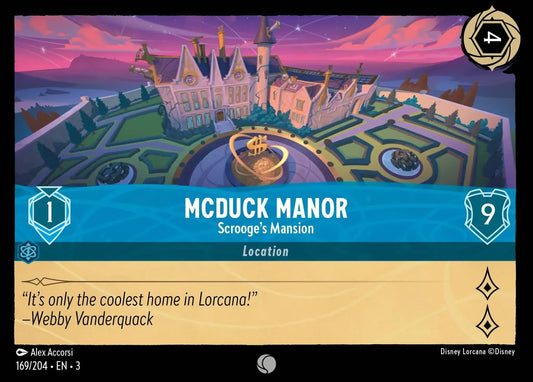 (169) Lorcana Into the Inklands Single: McDuck Manor - Scrooge's Mansion  Common