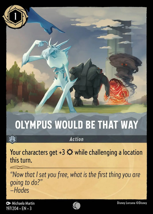 (197) Lorcana Into the Inklands Single: Olympus Would Be That Way  Holo Common