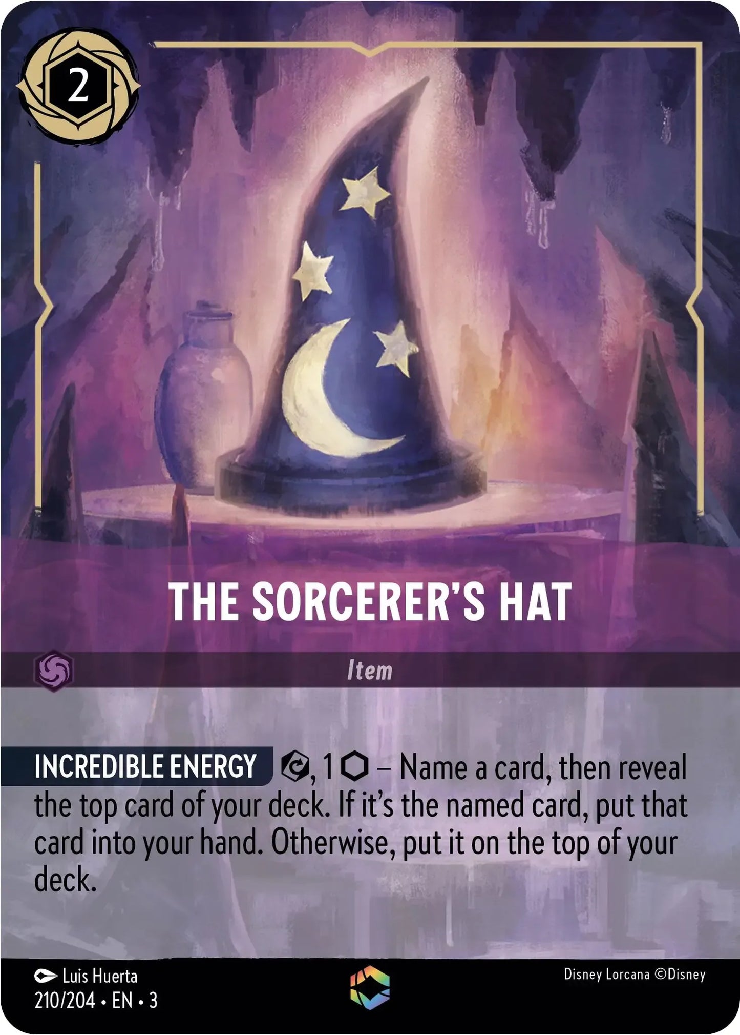 (210) Lorcana Into the Inklands Single: The Sorcerer's Hat (V.2)  Enchanted