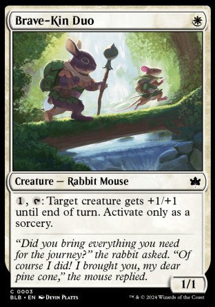 (003) Magic The Gathering Bloomburrow Single: Brave-Kin Duo Holo Common