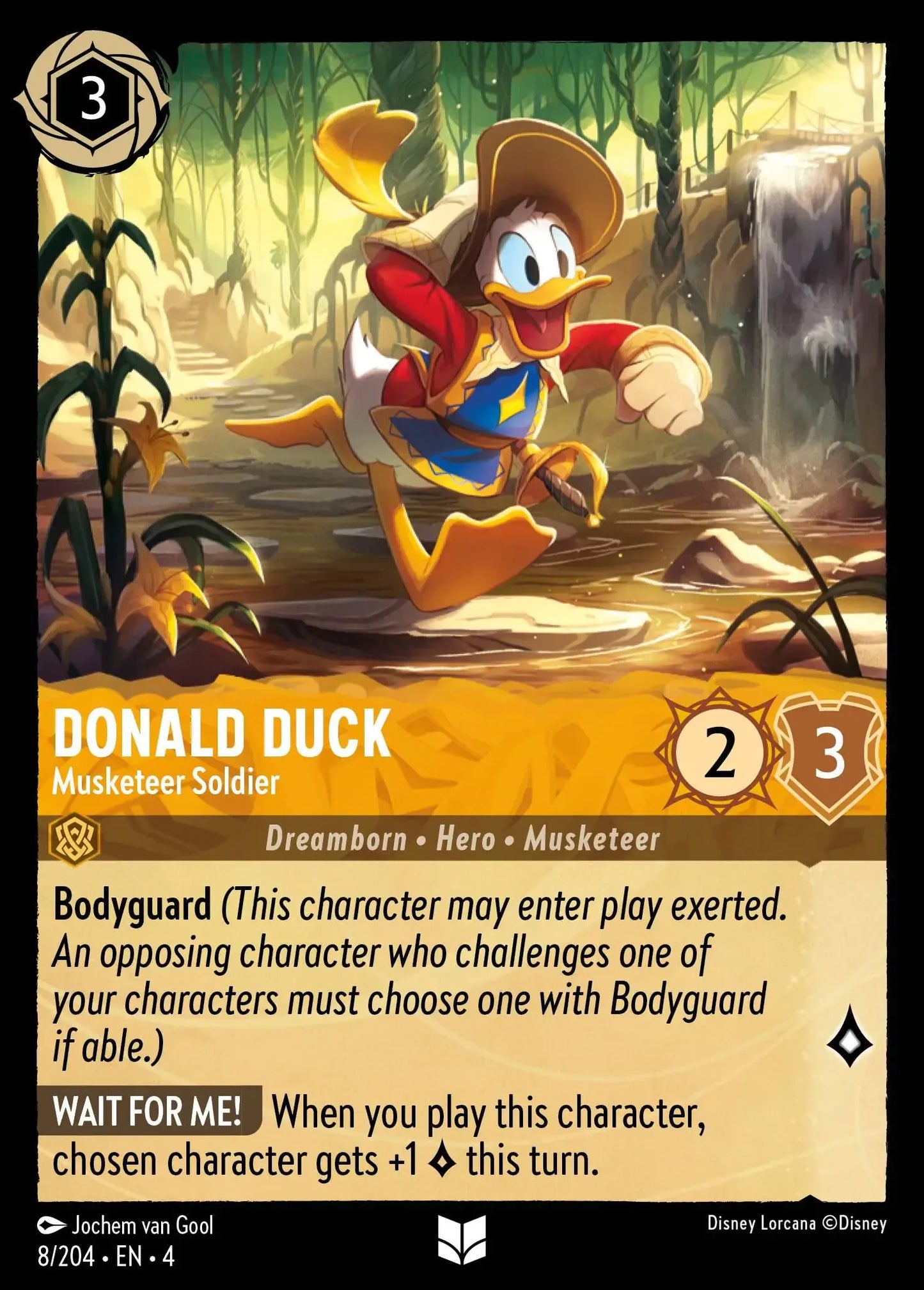 (008) Lorcana Ursula's Return Single: Donald Duck - Musketeer Soldier  Uncommon