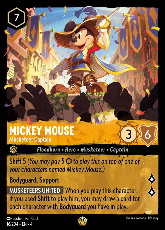 (016) Lorcana Ursula's Return Single: Mickey Mouse - Musketeer Captain  Legendary