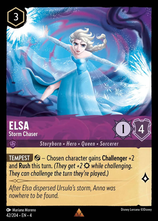 (042) Lorcana Ursula's Return Single: Elsa - Storm Chaser  Rare