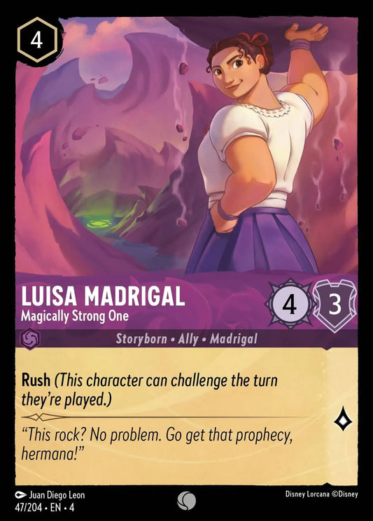 (047) Lorcana Ursula's Return Single: Luisa Madrigal - Magically Strong One  Holo Common