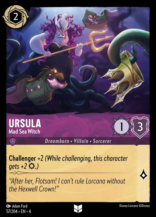 (057) Lorcana Ursula's Return Single: Ursula - Mad Sea Witch  Uncommon