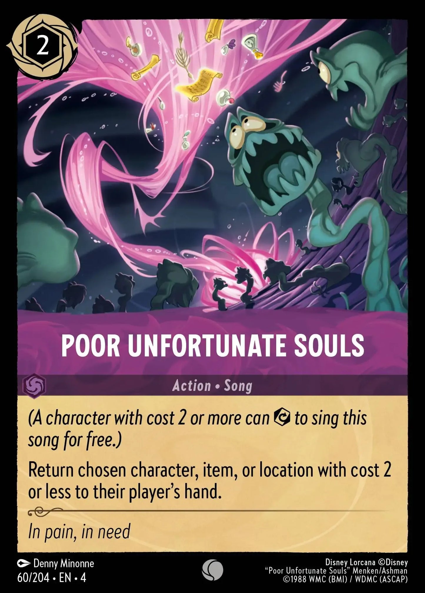 (060) Lorcana Ursula's Return Single: Poor Unfortunate Souls  Common