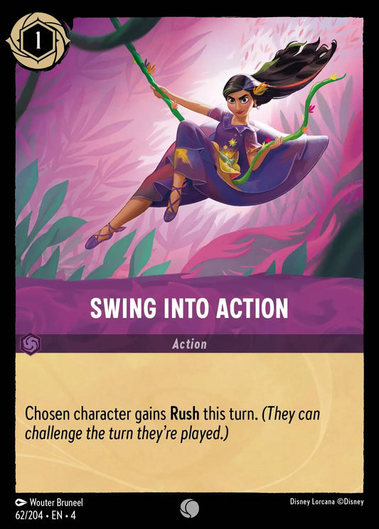 (062) Lorcana Ursula's Return Single: Swing Into Action  Holo Common