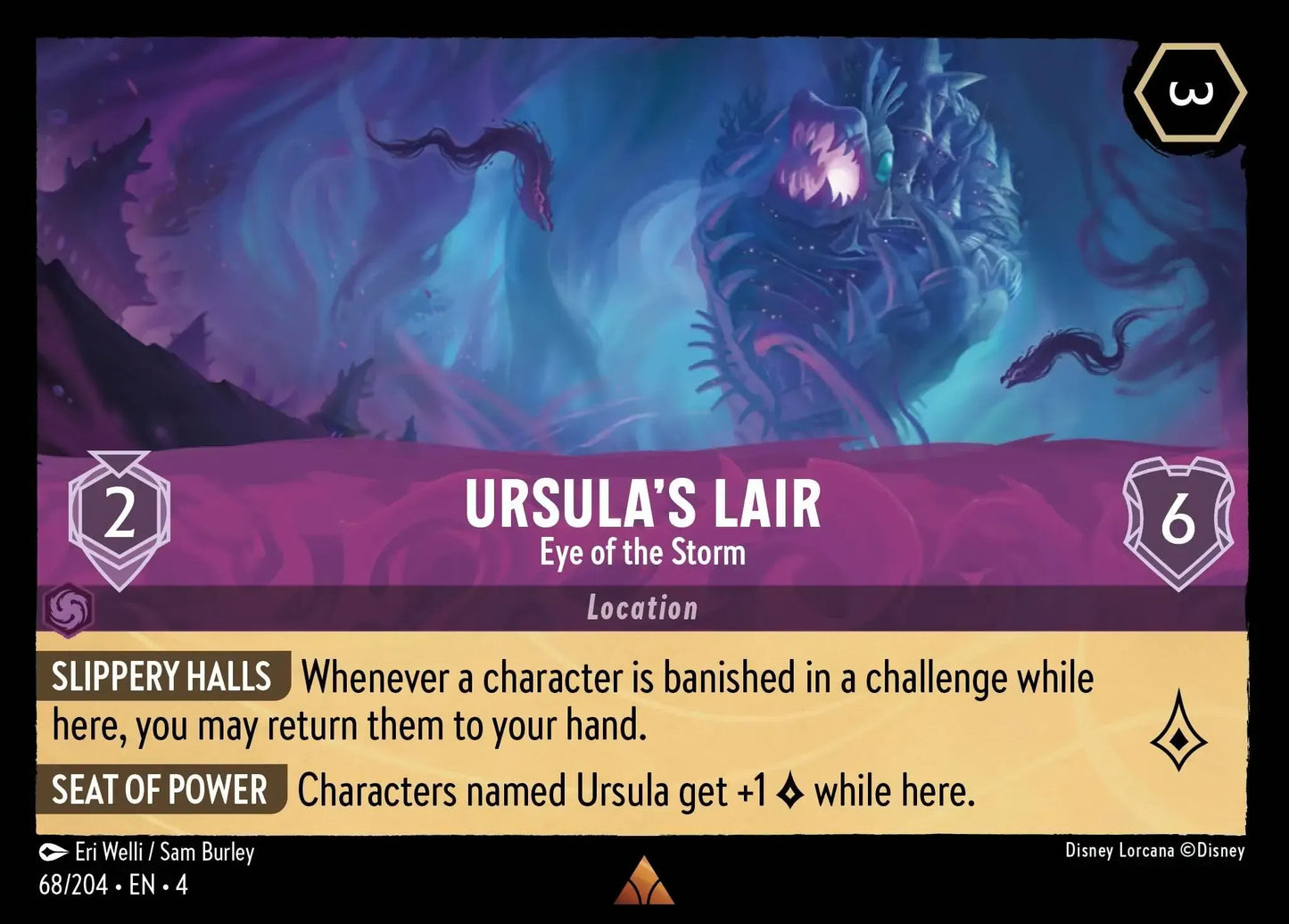 (068) Lorcana Ursula's Return Single: Ursula's Lair - Eye of the Storm  Rare