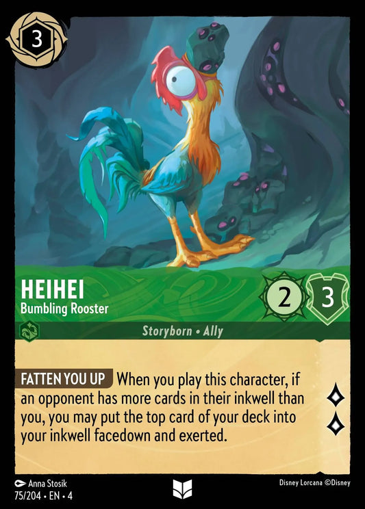 (075) Lorcana Ursula's Return Single: HeiHei - Bumbling Rooster  Uncommon