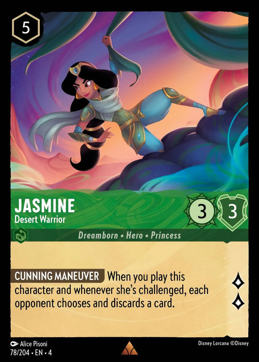 (078) Lorcana Ursula's Return Single: Jasmine - Desert Warrior (V.1)  Holo Rare