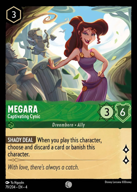 (079) Lorcana Ursula's Return Single: Megara - Captivating Cynic  Holo Common