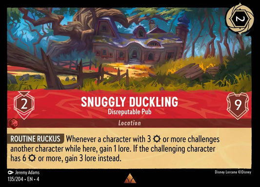 (135) Lorcana Ursula's Return Single: Snuggly Duckling - Disreputable Pub (V.1)  Holo Rare