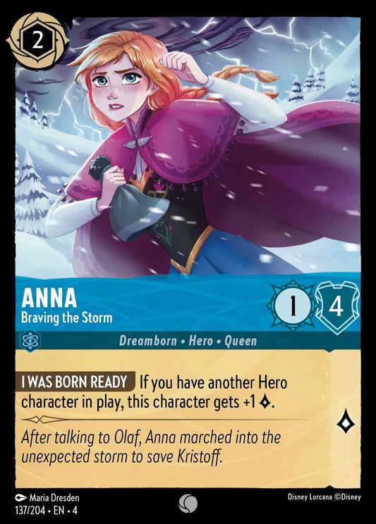 (137) Lorcana Ursula's Return Single: Anna - Braving the Storm  Holo Common