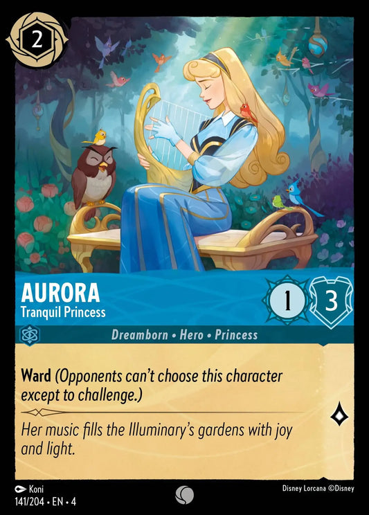 (141) Lorcana Ursula's Return Single: Aurora - Tranquil Princess  Common