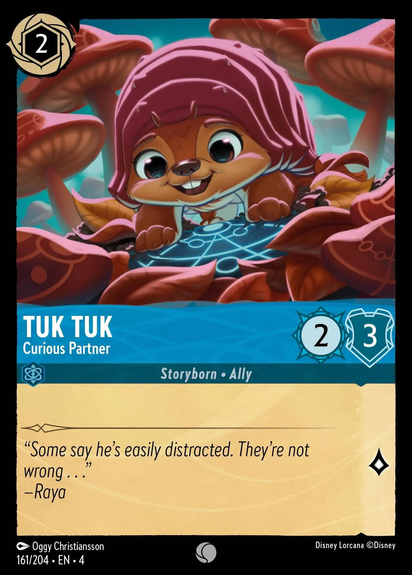 (161) Lorcana Ursula's Return Single: Tuk Tuk - Curious Partner  Holo Common