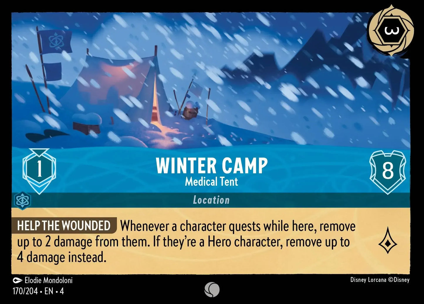 (170) Lorcana Ursula's Return Single: Winter Camp - Medical Tent  Holo Common