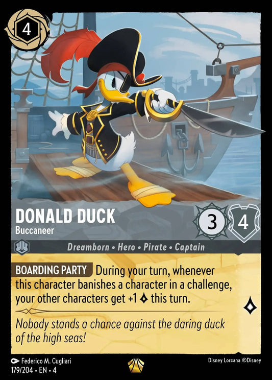 (179) Lorcana Ursula's Return Single: Donald Duck - Buccaneer  Holo Legendary