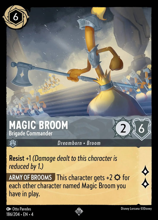 (186) Lorcana Ursula's Return Single: Magic Broom - Brigade Commander  Super Rare