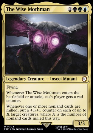 (004) Magic The Gathering Universes Beyond: Fallout Single: The Wise Mothman  Holo Mythic