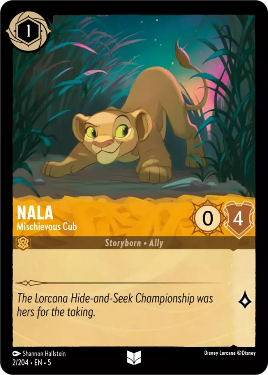 (002) Lorcana Shimmering Skies Single: Nala - Mischievous Cub  Uncommon