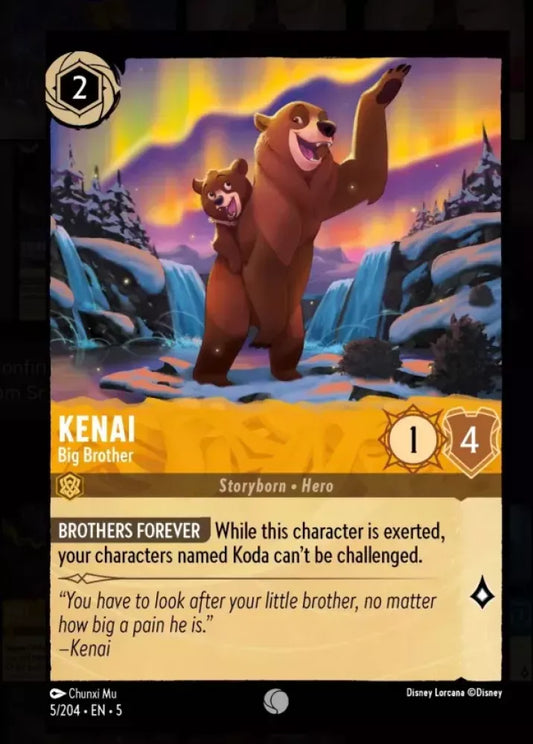 (005) Lorcana Shimmering Skies Single: Kenai - Big Brother Holo Common