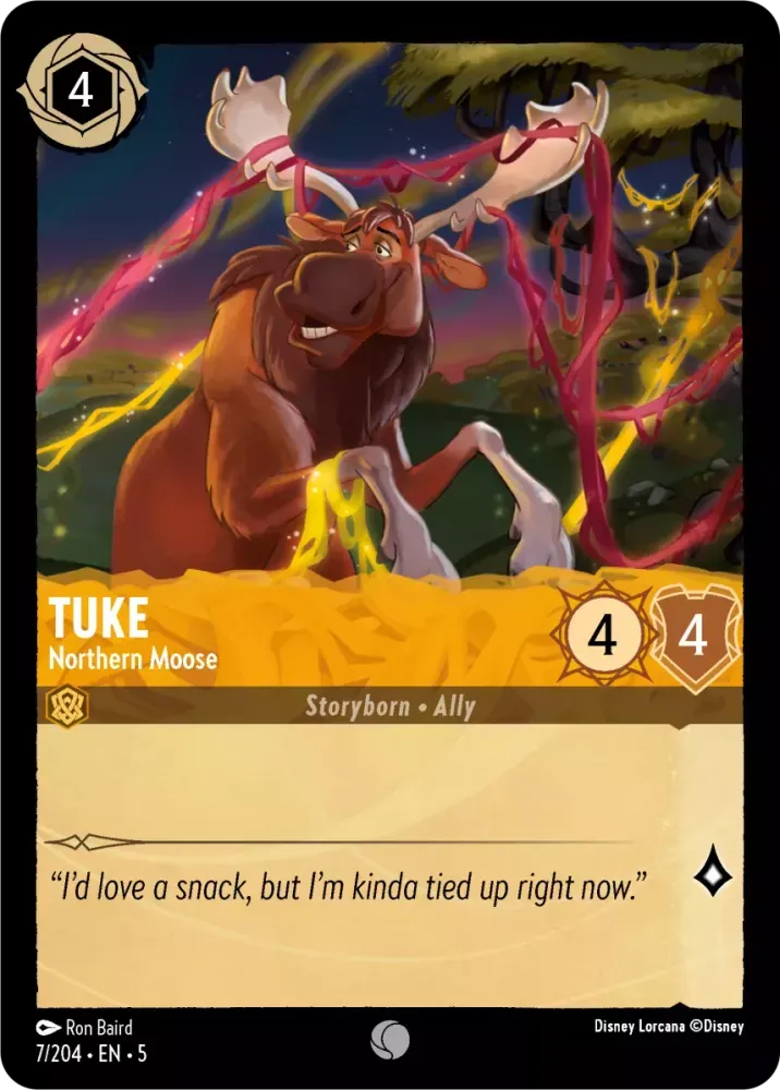 (007) Lorcana Shimmering Skies Single: Tuke - Northern Moose Holo Common