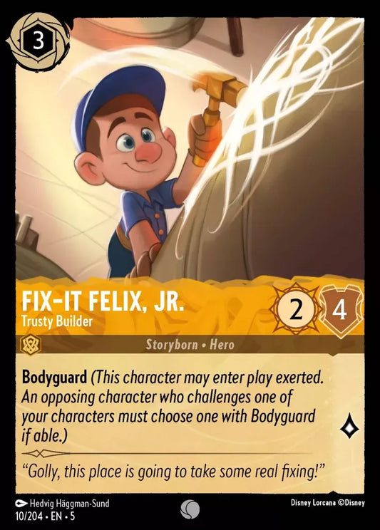 (010) Lorcana Shimmering Skies Single: Fix‐It Felix, Jr. - Trusty Builder  Common