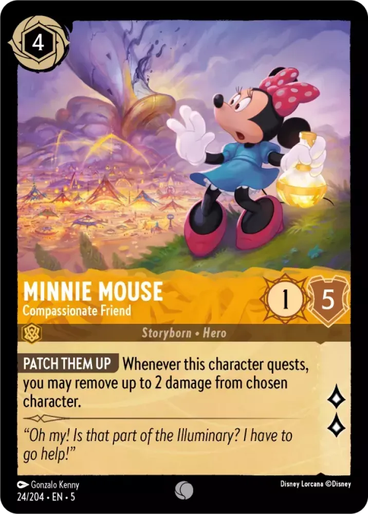 (024) Lorcana Shimmering Skies Single: Minnie Mouse - Compassionate Friend  Common