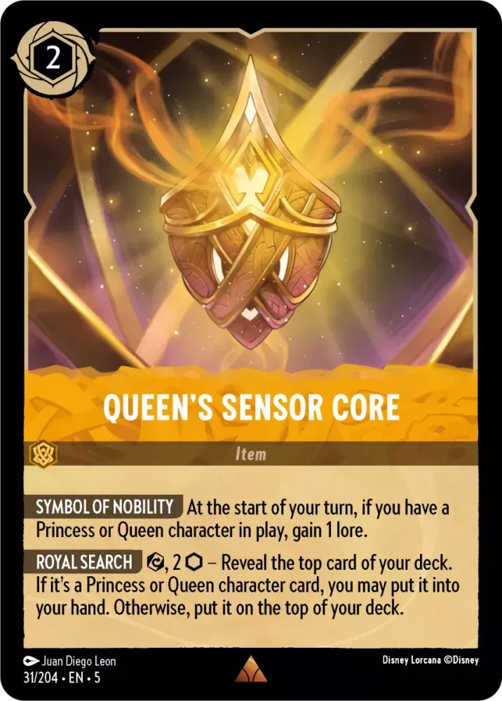 (031) Lorcana Shimmering Skies Single: Queen's Sensor Core  Rare