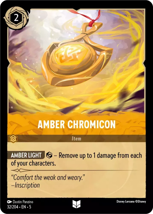 (032) Lorcana Shimmering Skies Single: Amber Chromicon  Uncommon