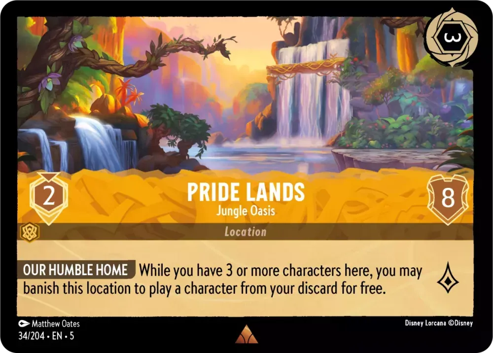 (034) Lorcana Shimmering Skies Single: Pride Lands - Jungle Oasis  Rare