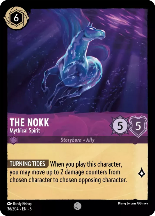 (036) Lorcana Shimmering Skies Single: The Nokk - Mythical Spirit Holo Common