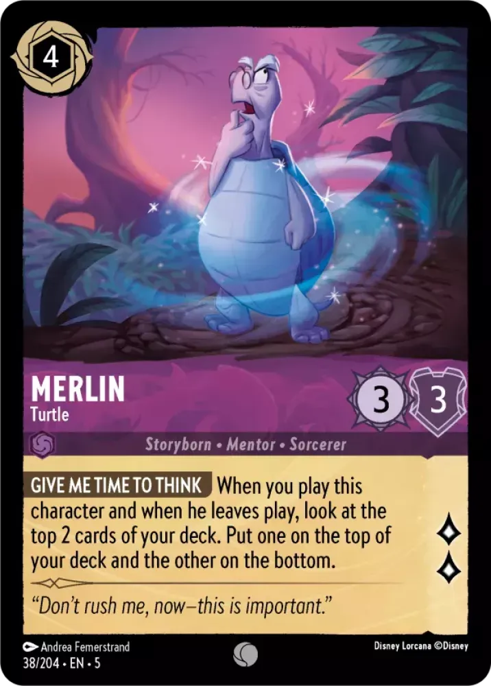 (038) Lorcana Shimmering Skies Single: Merlin - Turtle  Common