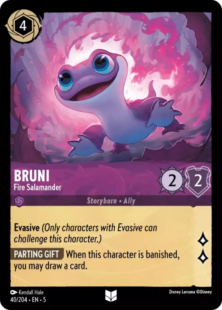 (040) Lorcana Shimmering Skies Single: Bruni - Fire Salamander  Uncommon