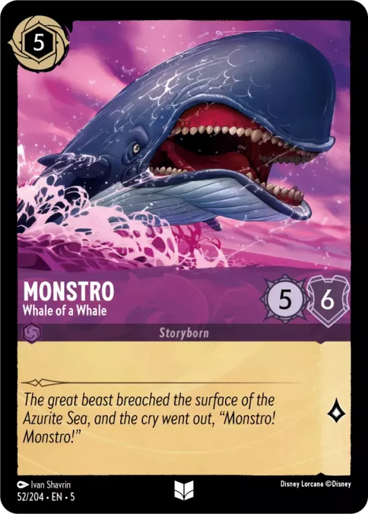 (052) Lorcana Shimmering Skies Single: Monstro - Whale of a Whale  Uncommon